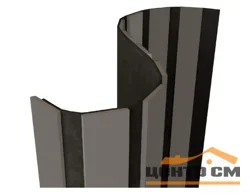 Панель акустическая гибкая ARTIVA flex №2, черный войлок, 2750х600х9мм, рейки МДФ 40х6мм, темно-серый