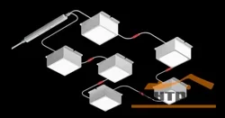 Светильник LED Pelin PIX 6 39x39 Опал 4000K, (компл. 6 шт по 850 Лм, ячейка 50х50) корпус 9003 белый