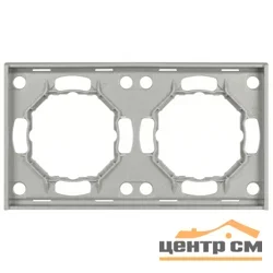 Рамка двухместная ЭРА Arktik алюминий арт.16-5002-03