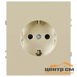 Розетка одноместная механизм СП ЭРА Arktik 2P+E Schuko с заземлением и шторками 16А-250В шампань арт.16-2102-04