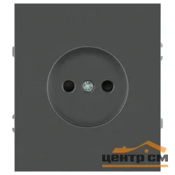 Розетка одноместная механизм СП ЭРА Arktik 2P 16А-250В без заземления графит арт.16-2106-06