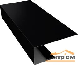 J-профиль RAL 9005 (чёрный) 0.45мм для софита 25*18*2м.п.