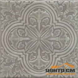 Декор KERAMA MARAZZI Фес серый глянцевый 15x15x0,77 арт. KMD3STA006BN